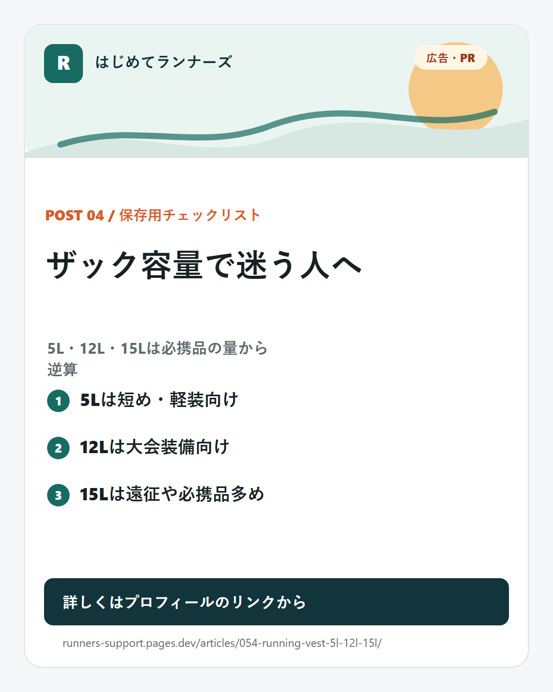 Instagram Day 4: ザック容量で迷う人へ